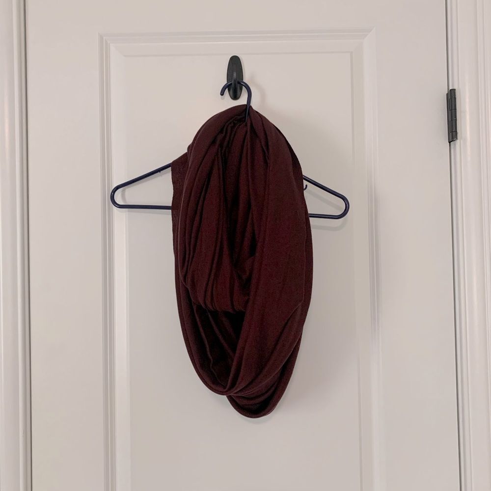 Anthropologie Burgundy Infinity Scarf